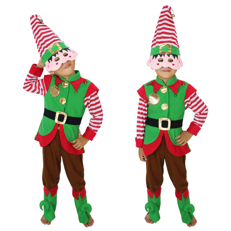 FC147 Santa Clauss Little Elf Baby Costume Christmas  Party Baby Costume